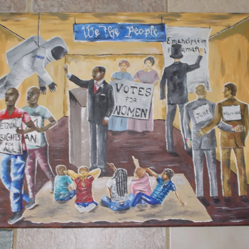 "Equal Rights" print on canvas, 18"x24" signed R4 - Picture 4 of 4